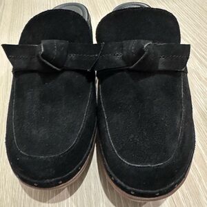 Black Suede Cole Haan clogs